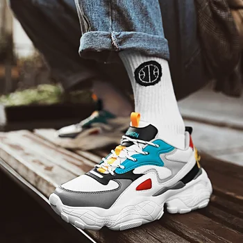 

2020 Fashion Korean-style Casual shoes Breathable mesh men sneakers shoes New Style Running cool street daddy sneakers Shoes