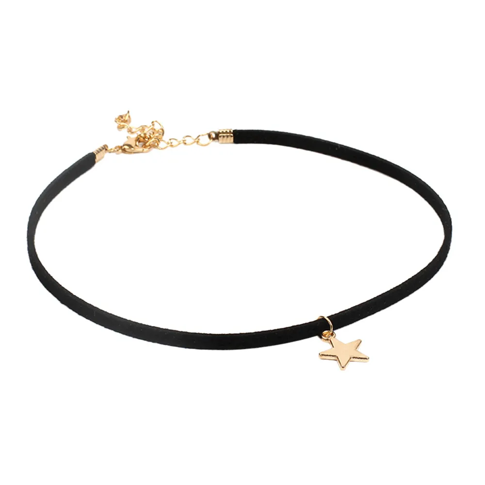 

Fashion Ladies Charm Simple Retro Star Choker Vintage Romantic Trendy Elegant Gothic Tattoo Lace Clavicular Chain