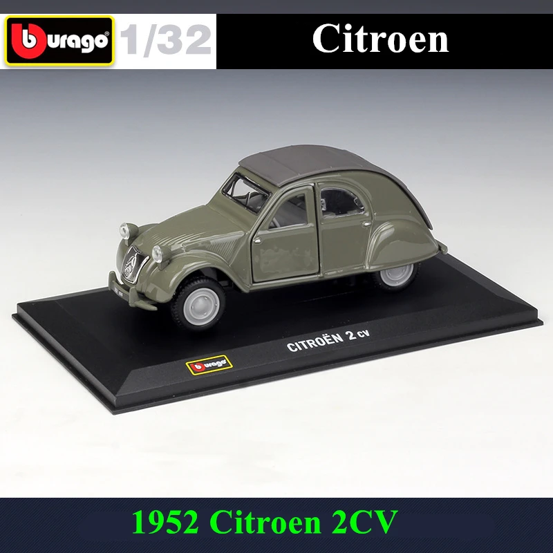 Bburago 1:32 1952 Citroen 2CV имитация сплава Модель автомобиля плексиглас пылезащитный дисплей база посылка Сбор подарков