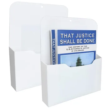 

2 Pack Magnetic File Holder - Paper Holder, Pocket Organizer,Hanging Wall File Organizer Office Supplies Storage, Magazine Mail