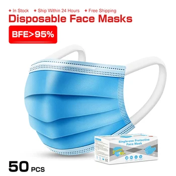 

protective masks 3 layer non-woven disposable face mask anti-bacterial anti-fog respirator mouth mask adult breathable face mask
