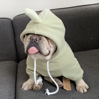 

Funny Cat Dog Sweater Pink French Bulldog Hoodie For Dogs Fleece Cute Puppy Clothes Coat Dog Winter Shirts For Large Dogs Hoodie