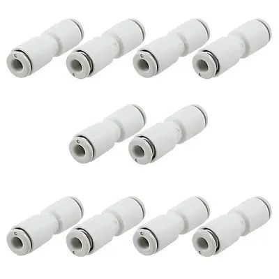

10 Pcs 4mm 5/32" Tube Straight Pneumatic Push in Quick Connector Jointer