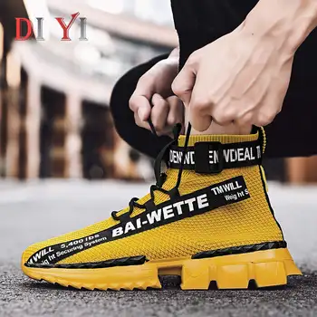 

Big Size Outdoor Men Shoes Winter High Top Socks Sneakers Male Set Foot Walking Shoes Men Light Breathable Platforms Trainers X3