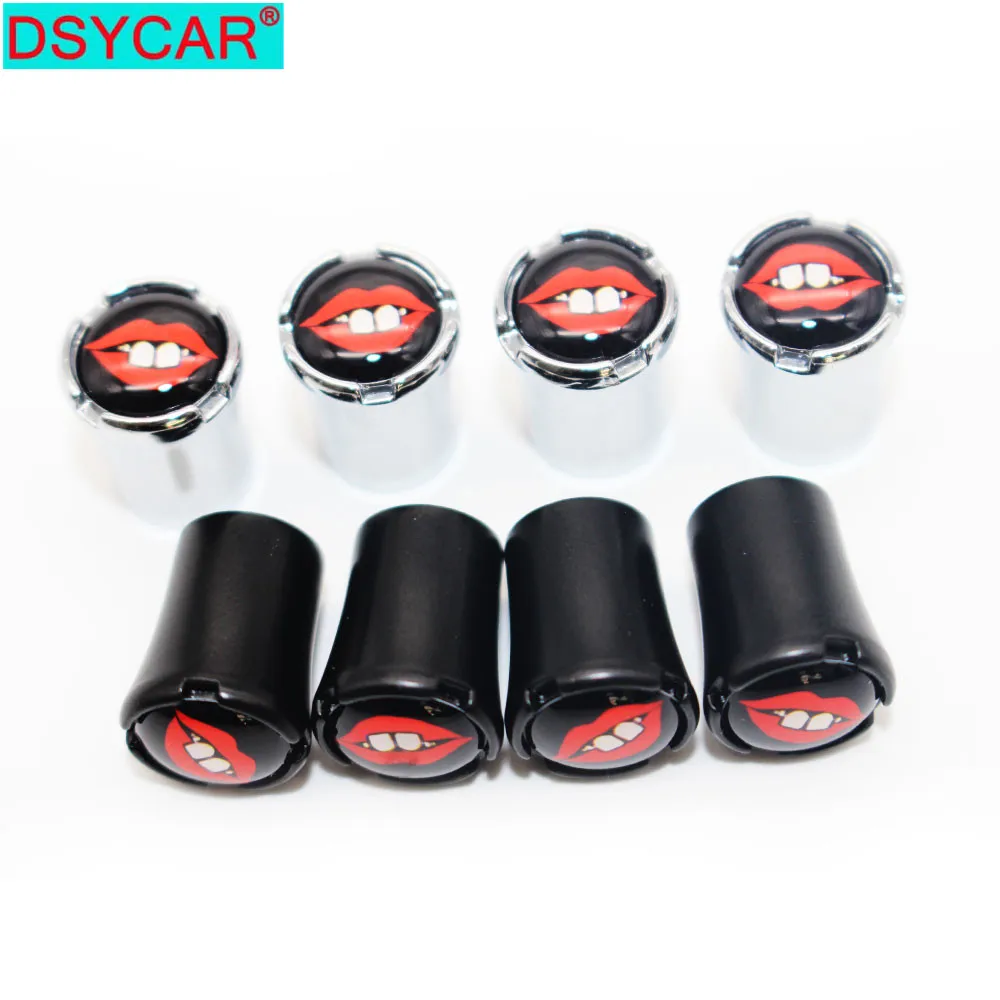 

DSYCAR 4Pcs/Set Car Styling Zinc Alloy Car Tire Valve Caps Wheel Tires Tire Stem Air Cap Airtight Covers