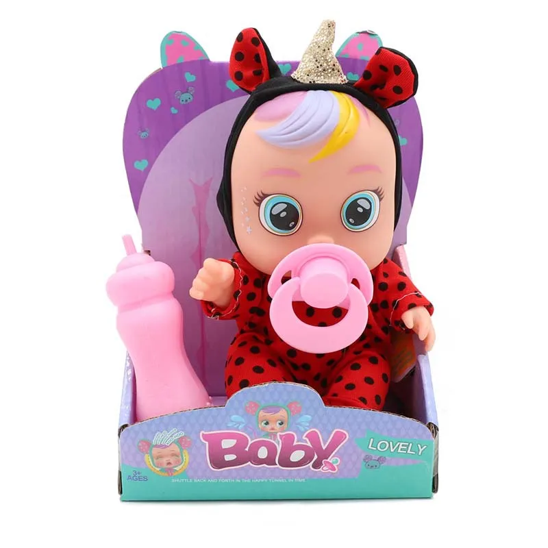 8 дюймов 3D Rebirth Baby Will Fing Will Spray вода будет слезы плакать детские силиконовые куклы Единорог кукла игрушка для детей подарок на день рождения