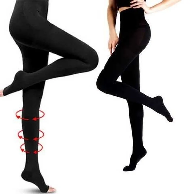 Graduated Compression Leggings Women 30-40 mmHg Footless Microfiber Leggings  Tights Medical Compression Stockings Varicose Veins - AliExpress