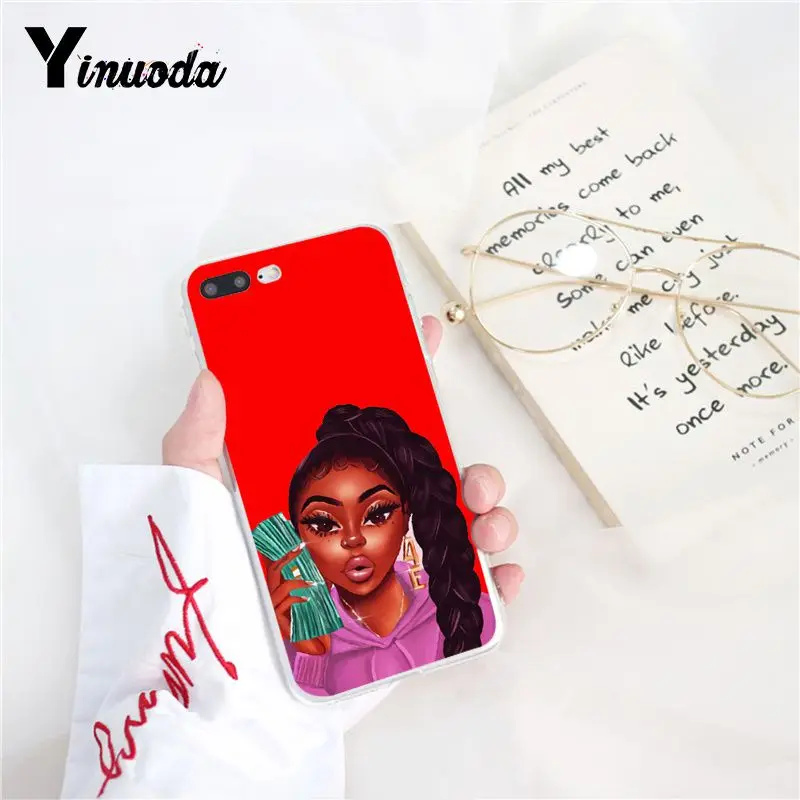 Funny Black Head Girl Make Money Not Friends Women Candy Red