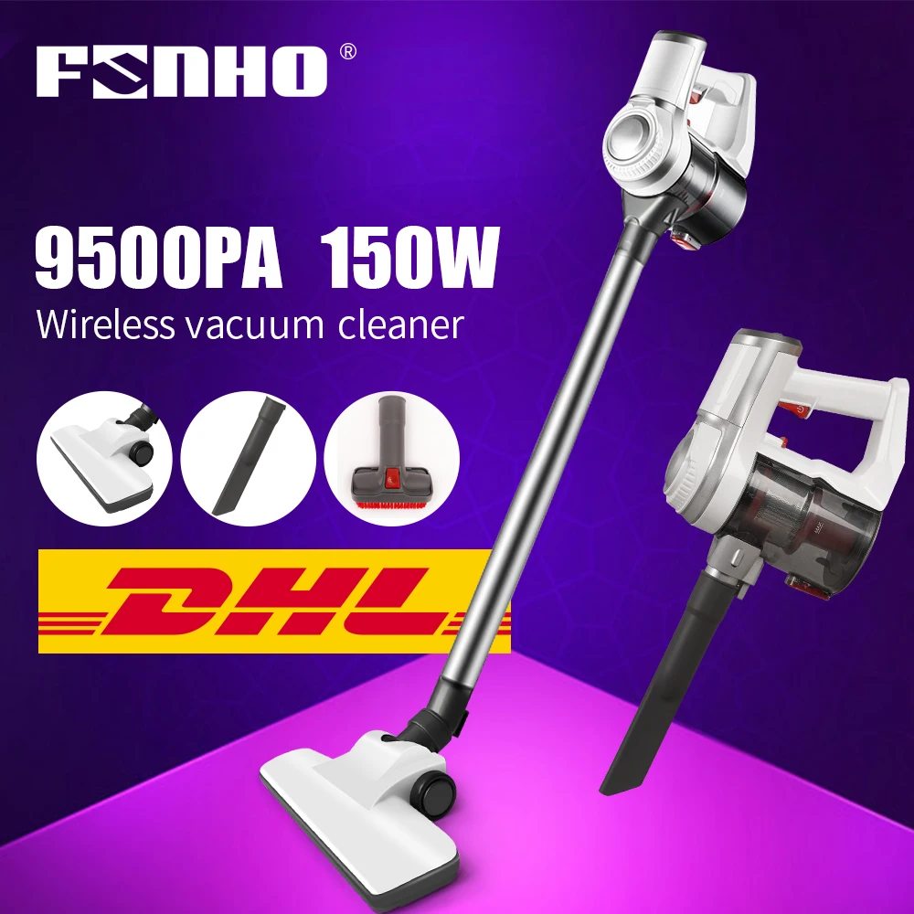 

FUNHO 150W Handheld Wireless Vacuum Cleaner Vertical Cyclone Filter 9500Pa Strong Suction Dust Collector Aspirator for Household