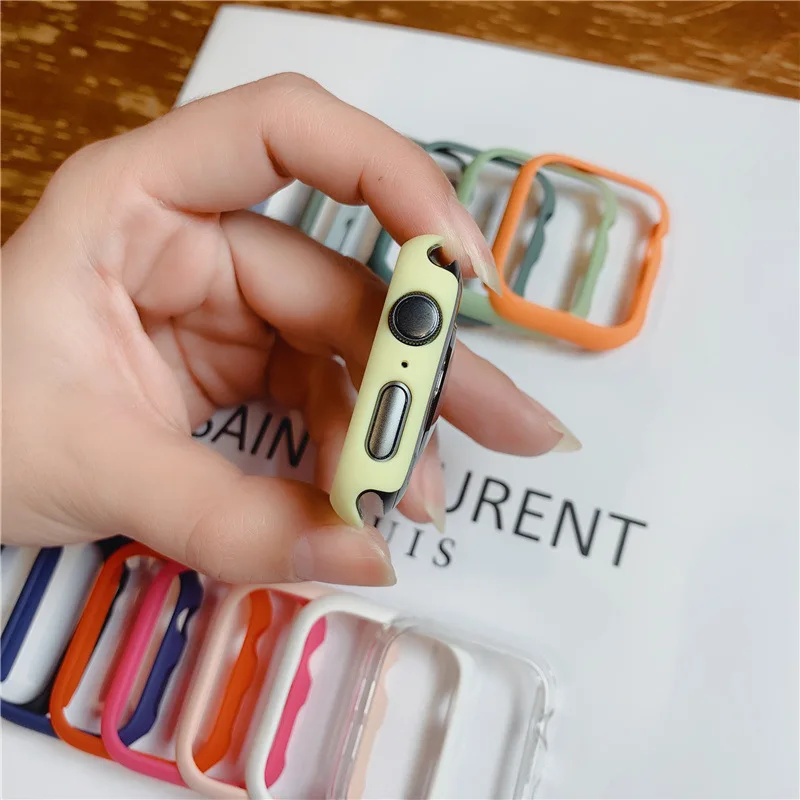 Frosted Hard Matte Bumper Cover For Apple Watch Case Serie 7 45mm 41mm 44mm 40mm iWatch 6SE 5 4 3 2 1 42mm 38mm Frosted Hard Matte Bumper Cover For Apple Watch Case Serie 7 45mm 41mm 44mm 40mm iWatch 6SE 5 4 3 2 1 42mm 38mm