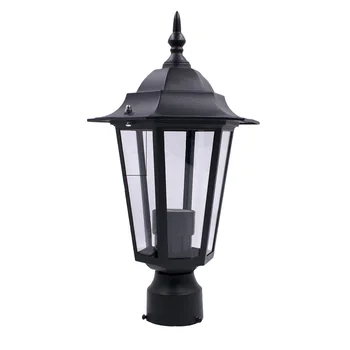 

E27 Path Street Courtyard Lawn Lamp Hexagon Yard Garden Post Column Head Driveway High Pole Waterproof Outdoor Decoration