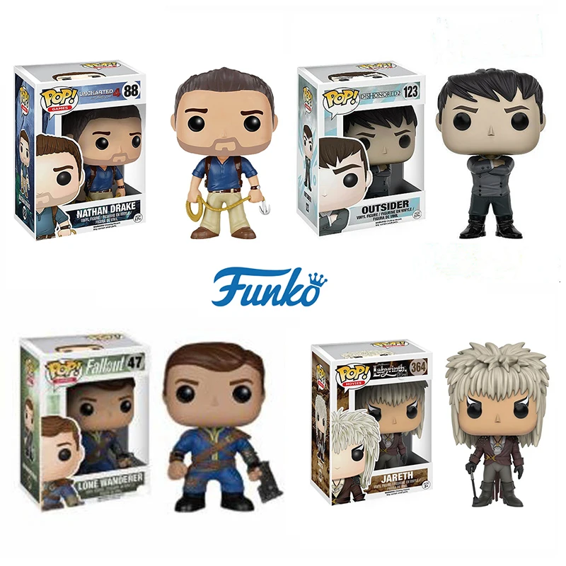 

FUNKO POP Fallout Vault Boy Labyrinth Jareth Dishonored: Death of the Outsider Action Figures Model Doll Toys for birthday Gifts