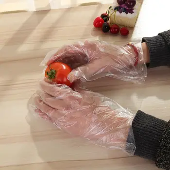 

100PCS Disposable PE Gloves Transparent Thin Protective Gloves Nursing Supplies AXYB