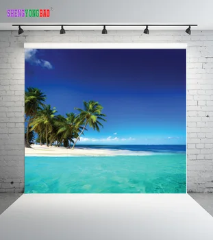 

Beach theme Vinyl Custom Photography Backdrop Prop Photo Studio Backgrounds HT15
