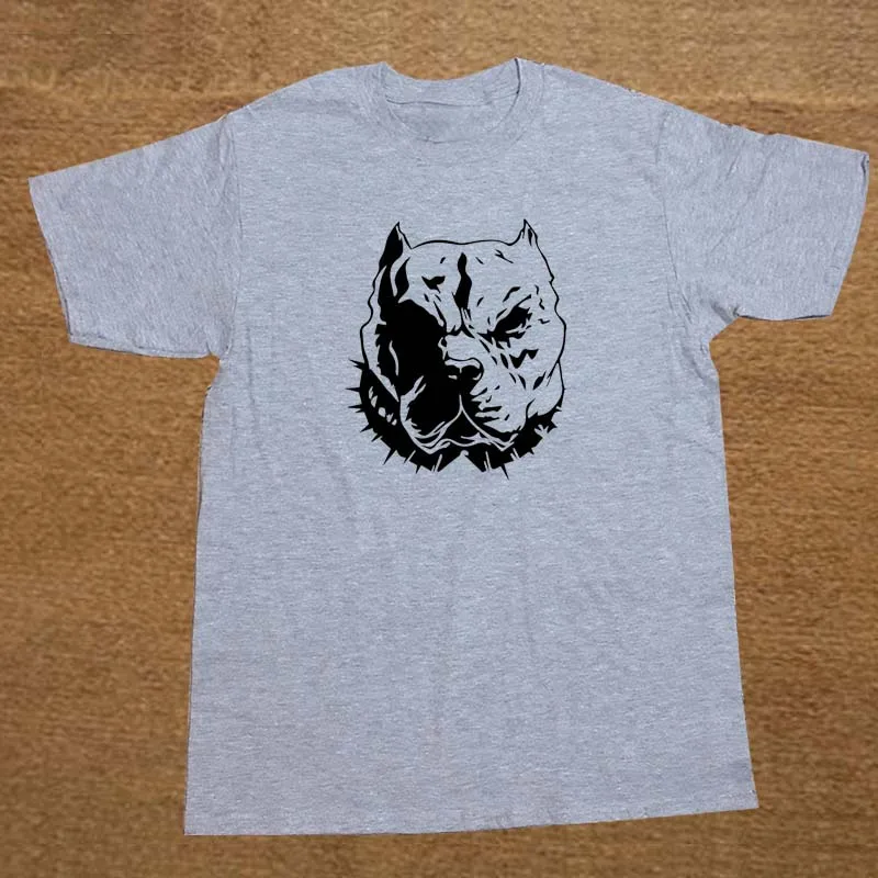 New Fashion Summer style Pitbull Dog T Shirt Cotton Men Brand Clothing