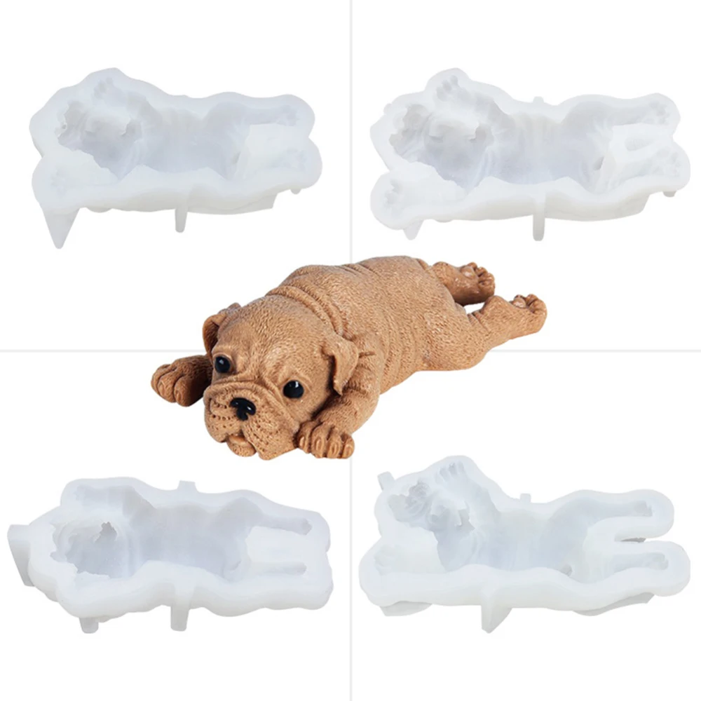 3D Shar Pei форма для мороженого пудинг jello Blast охлаждающий инструмент помадка украшение милая собака силиконовая форма мусс торт