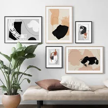 Abstract Color Blocks Amber Brush Line Nordic Posters And Prints Wall Art Canvas Painting Wall Pictures For Living Room Decor Abstract Color Blocks Amber Brush Line Nordic Posters And Prints Wall Art Canvas Painting Wall Pictures For Living Room Decor