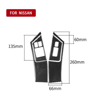 

Accessoires Switch Panel Decals Cover Parts Decor Internal For Nissan GT-R R35 2008-16 4Pcs Carbon Fiber