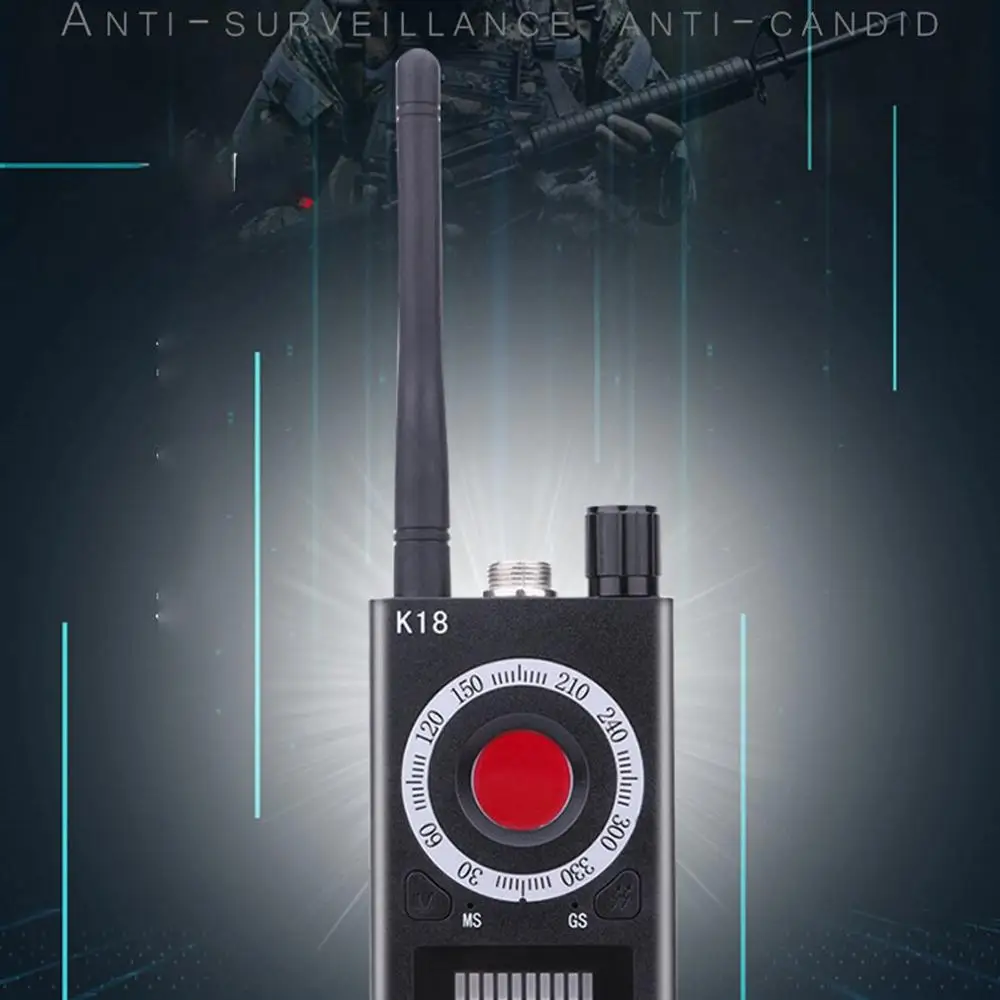 Изысканно разработанный прочный RF детектор сигнала Анти-Шпион детектор камеры K18 GSM аудио ошибка искатель gps сканирования