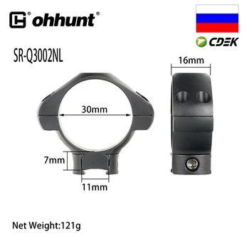 

SHIP FROM Russia ohhunt Low Medium Profile Picatinny Weaver Hunting Scope Rings 30mm Diameter Steel Quick Release