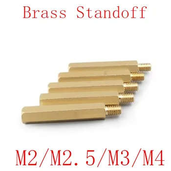 

50pcs 20pcs brass standoff M2 M2.5 M3 M4 Male Female Brass Standoff Spacer Hexagonal Stud Spacer