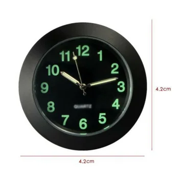 

Black Car Clock Chrome Metal Air Vent Quartz Analog Watch Clip Accessories