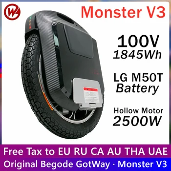 Billige Original Begode Gotway Monster V3 100V 2700WH Elektrische Einrad 22 Zoll Titan 3th Generation Monster Selbst Balance Roller