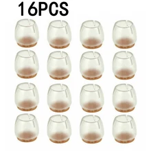 16 шт. Мягкие силиконовые ножки стула Крышка ноги колодки стол чехлы деревянный пол протектор