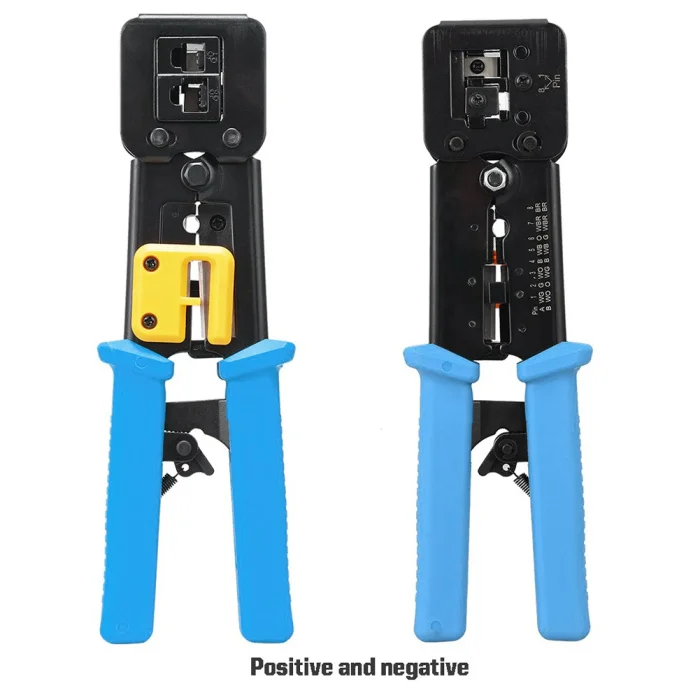RJ45 сети плоскогубцы обжимной инструмент мульти-функциональный кабель Резак для пирсинга с украшением в виде кристаллов головки плоскогубцы DTT88