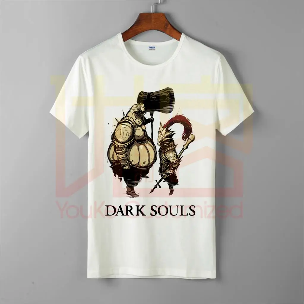 2019 футболка Dark Souls модная мужская брендовая всех размеров с круглым вырезом из 100%