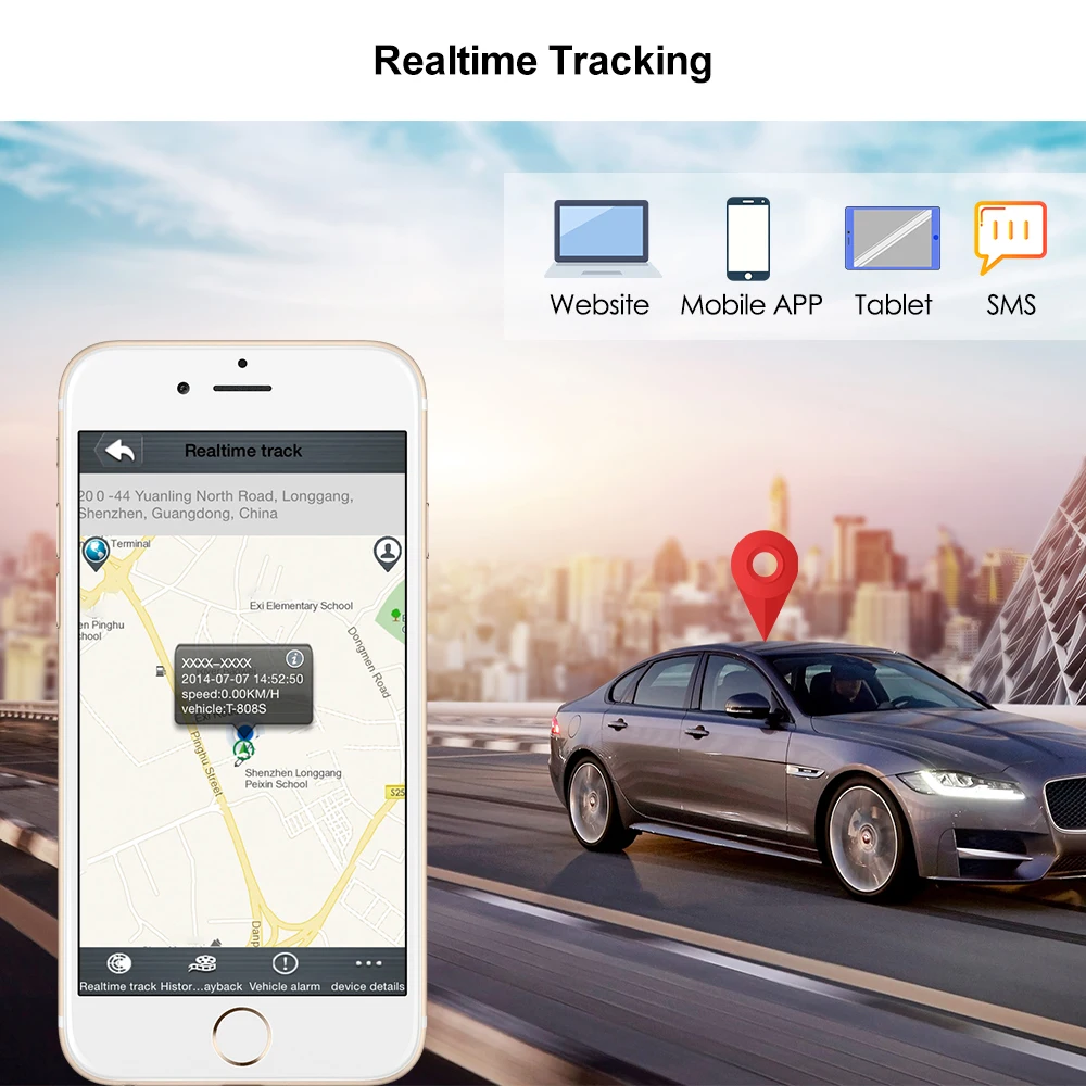 Автомобильный gps датчик локации gps авто водонепроницаемый сильный магнит длительное время ожидания голосового монитора отслеживающее устройство CCTR-628 веб приложение