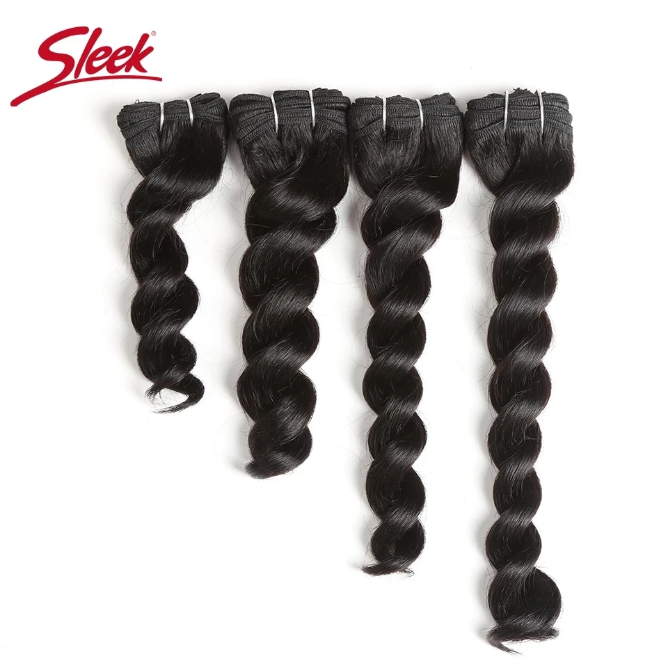 Sleek Brazilian Deep Wave Double Drawn Human Hair Natural Color 160 Grams Bundles Deal Hair Weave Extension 4Pcs