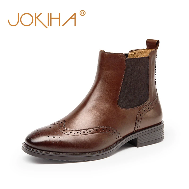 womens tan brogue boots