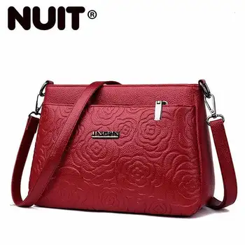 

2020 Women Messenger Bags Small Leather Shoulder Bag Female Sac A Main Vintage Bags For Girls Envelope Flower Crossbody Bag New