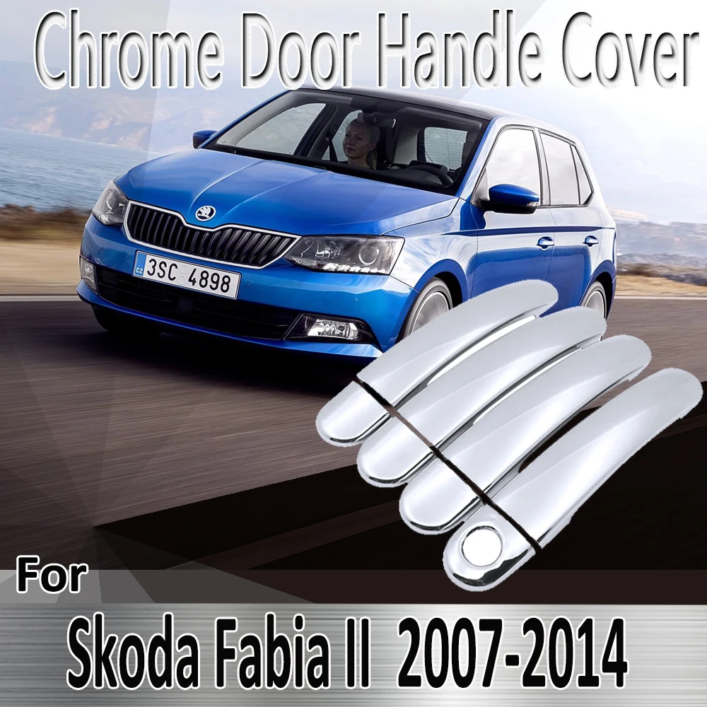 Для Skoda Fabia 2 MK2 5J Hatch Wagon Comib 2008 ~ 2014 2009 наклейки украшение хромированная дверная