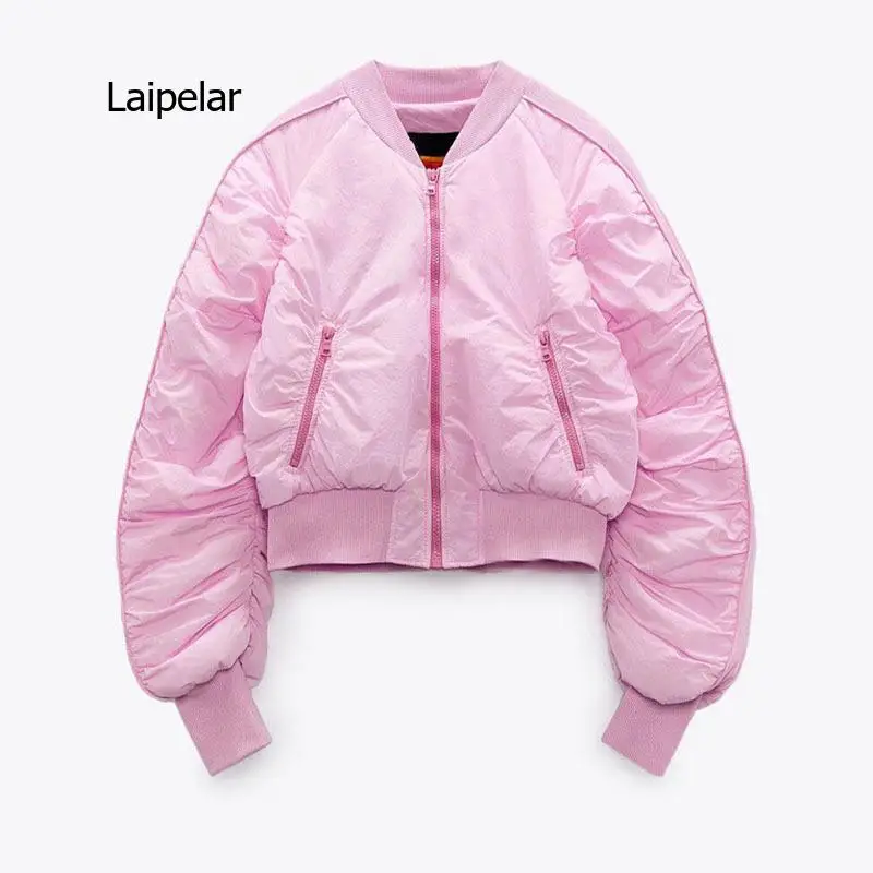 Fashionable Bomber Jacket for Women All-Matching Clothes Pink Sweet Age-Reducing 2021 Summer New цена и фото