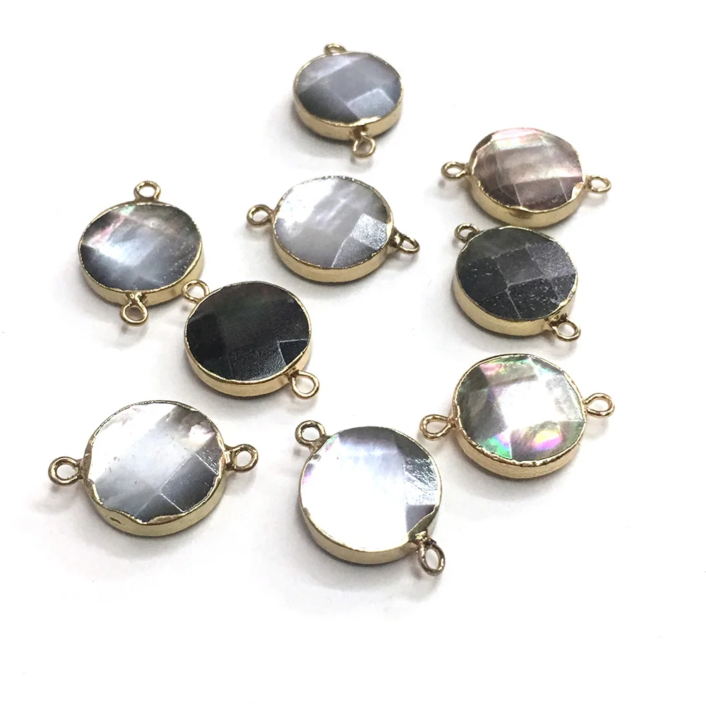 

2Pcs Shell Connector For Jewelry Making Section Shell Charms DIY Necklace Bracelet Earring Handiwork Accessory