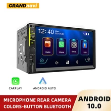 

7" 2din Car Radio Android Auto Mp5 Player Capacitive Touch Screen Carplay Bluetooth Autoradio 2 Din For VW Toyota Nissan Lada