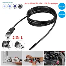 Гибкая 7 мм с боковое устройство для записи звука бороскоп Andriod/Windows2000/XP/Vista/7/8 съемки труб лаборатории наблюдения практичный