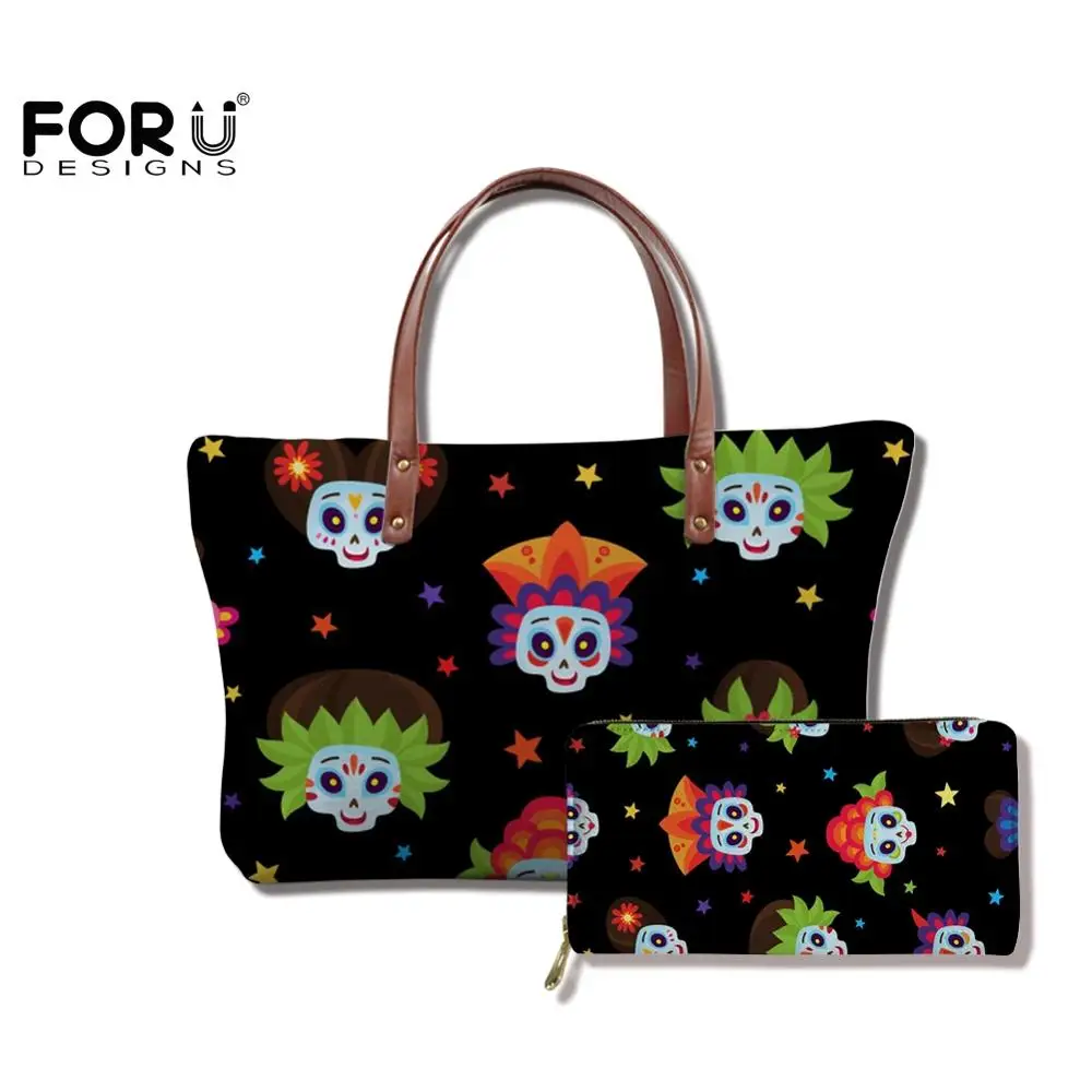 Женский кошелек FORUDESIGNS с большим кошельком в комплекте готический Мексиканский
