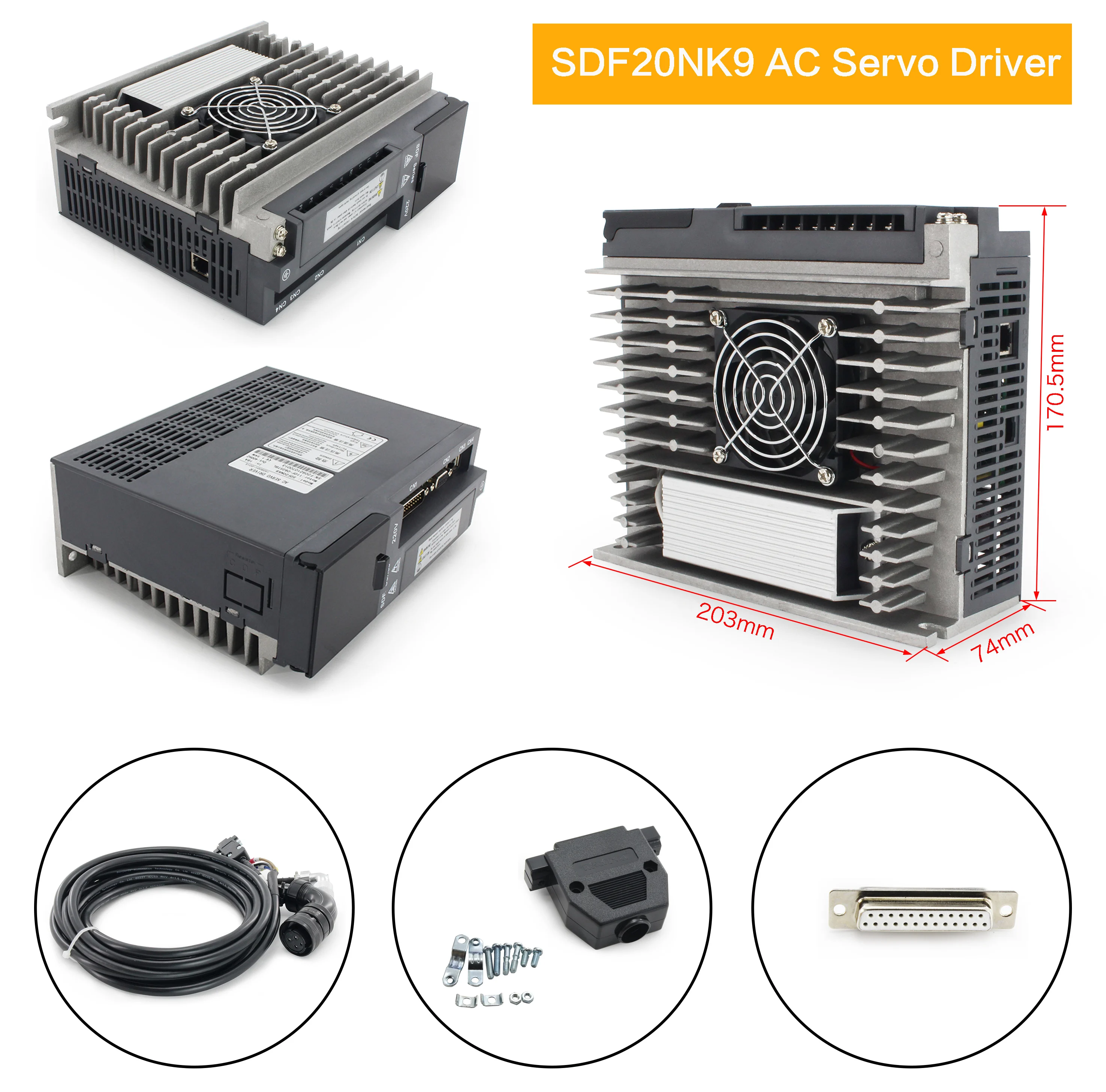 Kit Servo Moteur AC 400W à 1kW Avec Driver 220V – RATTM MOTOR, 3000/6000 Tr/min