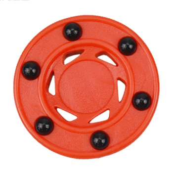

Round High Density Practice Professional Wheels ABS Durable Accessories Anti Roll Roller Hockey Puck Orange Perfectly Balance
