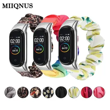 

Scrunchie Elastic Strap for Xiaomi Mi band 4 3 Replaceable Bracelet Washable Wristband Breathable Smart Watch Accessory