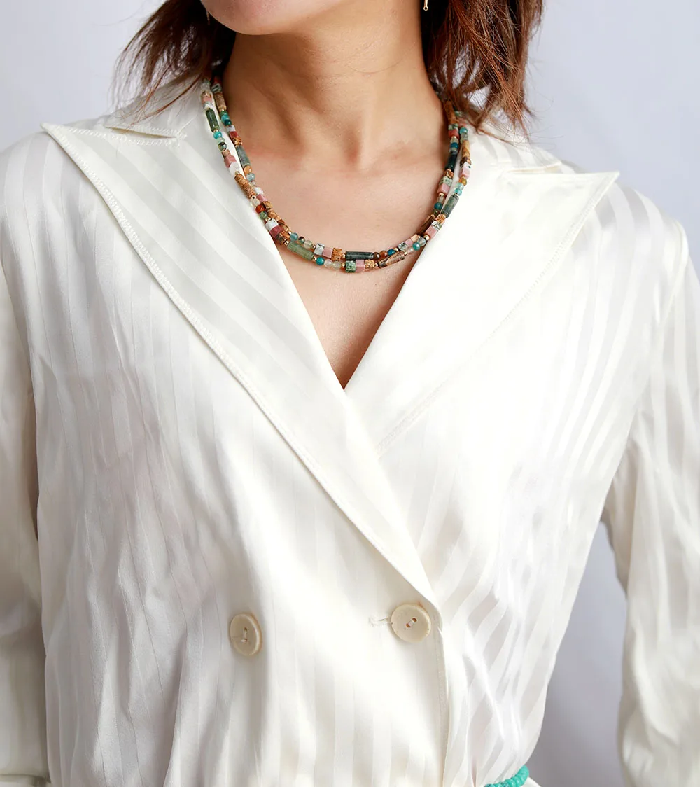 Women Choker Semi Precious Stone Seed Beads Boho Necklace Simple Layering Collar Necklace Dropshipping Bohemia Jewelry - Image 3