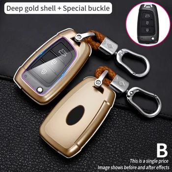 Carbon Fiber Car Smart Key Cover Case Fob For Hyundai Elantra Solaris i35 i40 Sonata Santa Fe Verna Tucson Genesis Accessories - Carbon Fiber Car Smart Key Cover Case Fob For Hyundai Elantra Solaris i35 i40 Sonata