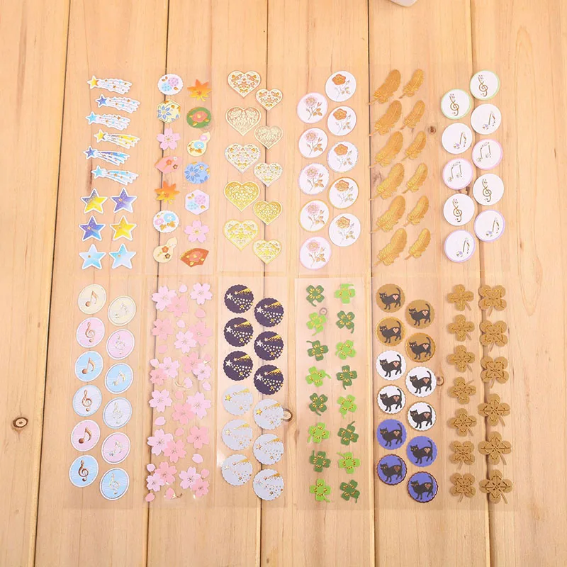

1Sheet Cute Cat Sticker Kawaii Flower Stationery Stickers Bullet Journal Stickers For Kid Diy Decorative Scrapbooking Supplies