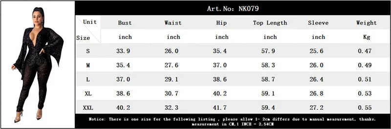 Adogirl, женский модный сексуальный комбинезон с расклешенными рукавами и блестками, глубокий v-образный вырез, вечерние комбинезоны для ночного клуба, одежда для выступлений