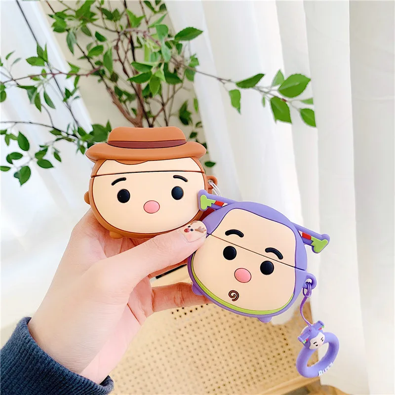 Чехол для AirPods Pro мягкий силиконовый чехол наушников 3D Toy Story Woody Cartoon s Apple Airpods милый