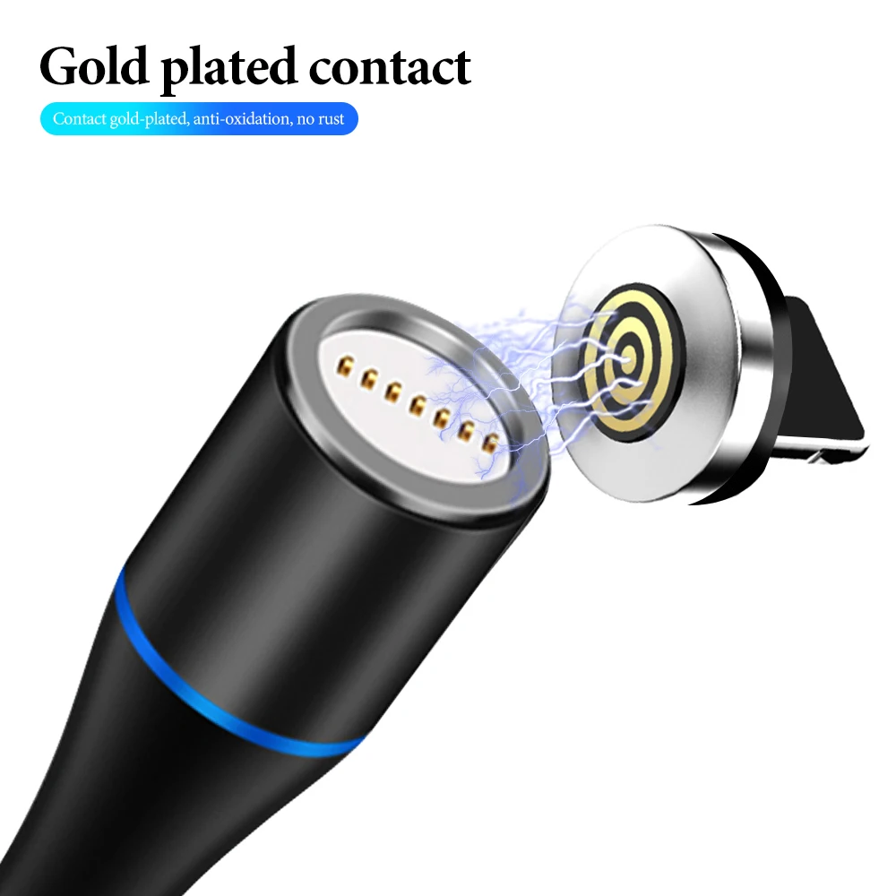 Магнитный Micro USB кабель 3A для быстрой зарядки и передачи данных samsung, Магнитный зарядный кабель usb type C 1 м, зарядный кабель для мобильного телефона