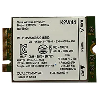 

EM7305 DW5809E LTE NGFF Interface 3G 4G Module Venue11 Pro K2W44 J9P6J